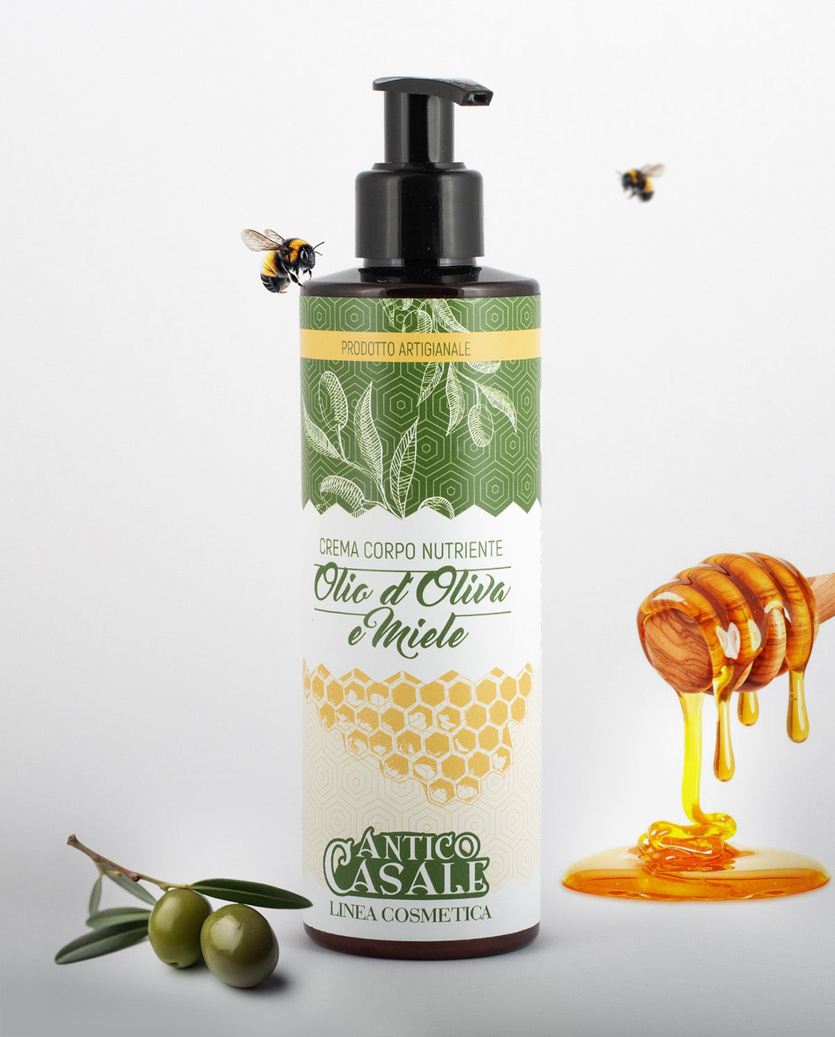Crema idratante corpo al miele e olio extravergine di oliva (EVO) - 250 ml