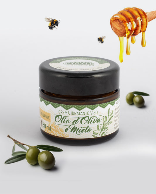 Crema Idratante Viso al Miele e Olio Extravergine di Oliva (EVO) - 50 ml